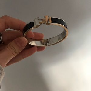 Hermès Click H Bracelet Black